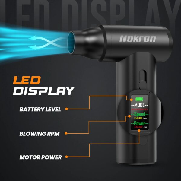Nokron 2-in-1 Compressed Air Duster & Mini Vacuum - Image 2