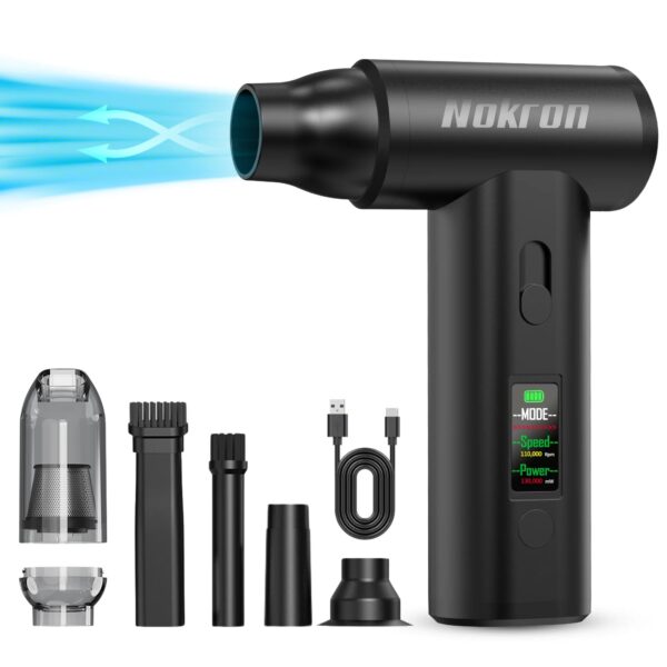 Nokron 2-in-1 Compressed Air Duster & Mini Vacuum - Image 5