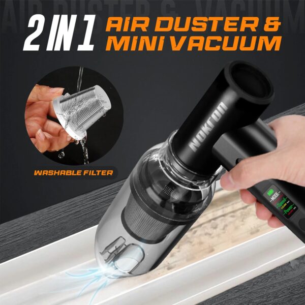 Nokron 2-in-1 Compressed Air Duster & Mini Vacuum - Image 6