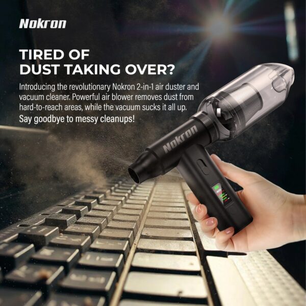 Nokron 2-in-1 Compressed Air Duster & Mini Vacuum - Image 9