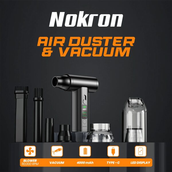 Nokron 2-in-1 Compressed Air Duster & Mini Vacuum - Image 11
