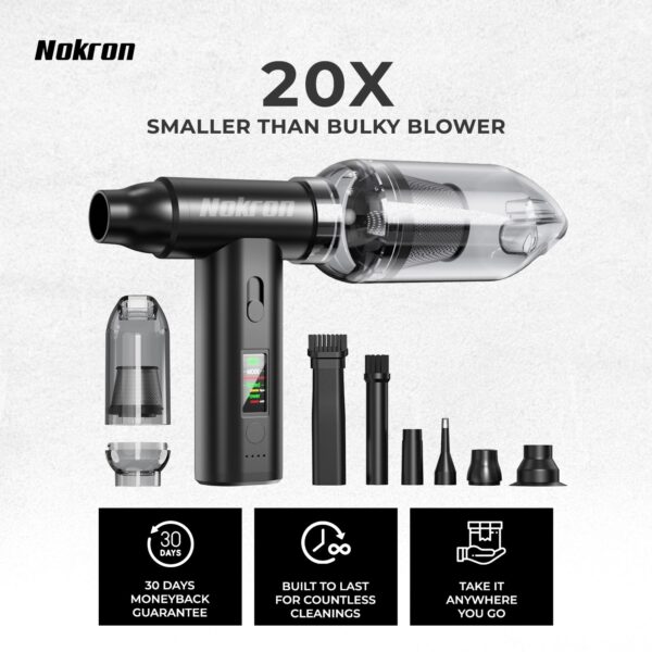 Nokron 2-in-1 Compressed Air Duster & Mini Vacuum - Image 15